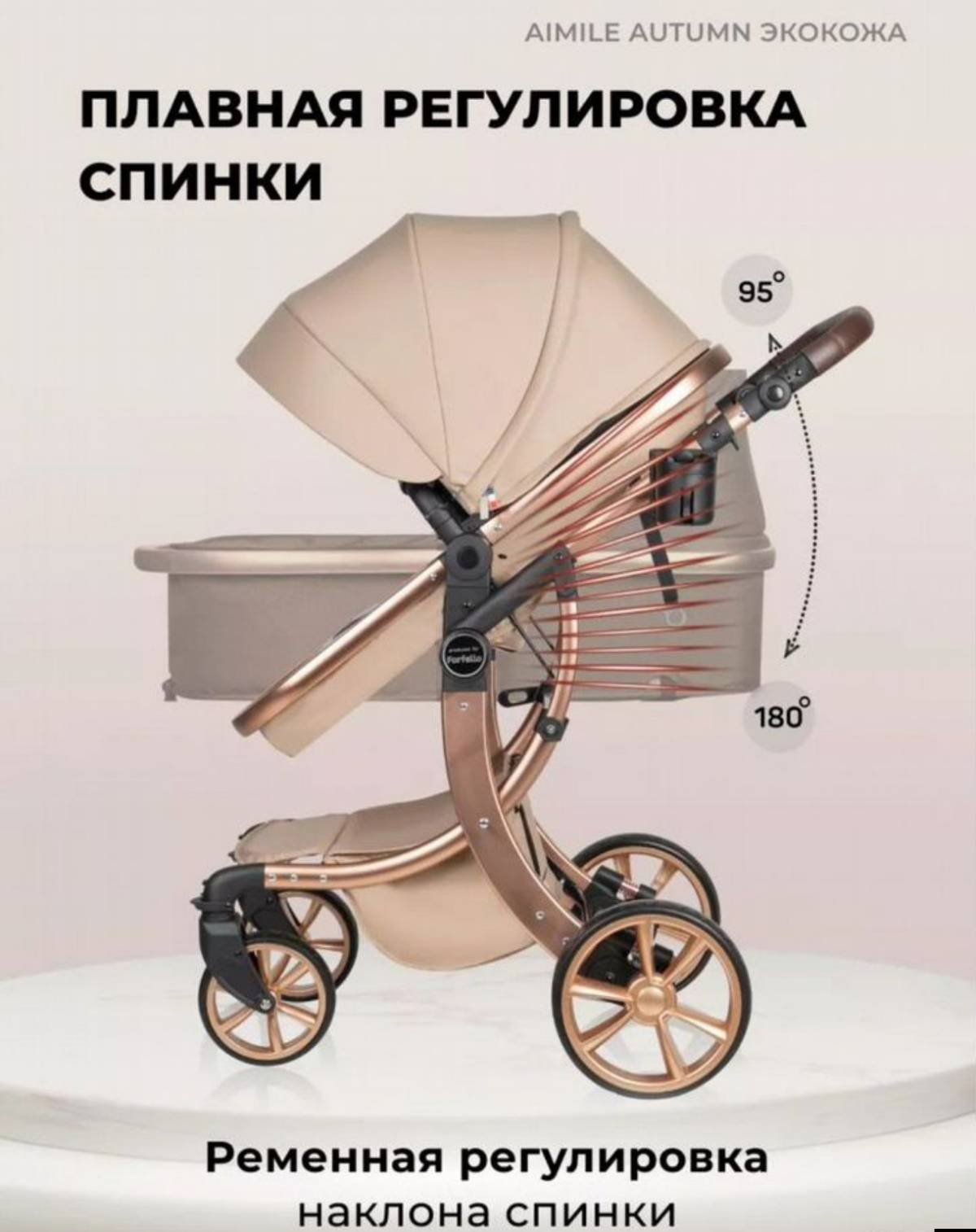 Коляска для новорожденных 2 в 1 трансформер Aimile